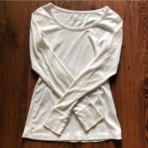 Mossimo Supply Co White Long Sleeve Tee Shirt